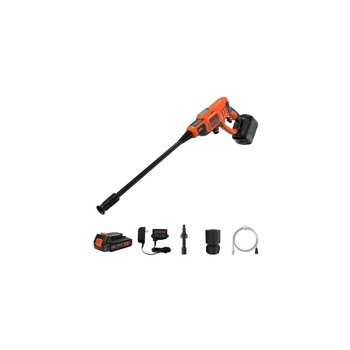 PRESSURE WASHERS | Black & Decker 20V MAX Lithium-Ion 350 PSI Cordless Power Cleaner Kit (1.5 Ah) - BCPW350C1
