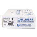  | Inteplast Group S334016N 33 in. x 40 in. 16 mic 33 Gallon High-Density Commercial Can Liners - Clear (250/Carton) image number 2