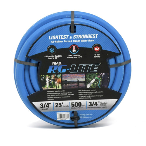 Garden Hoses | BluBird BSAL3425 BluBird AG-Lite 3/4 in. x 25 ft. Hot and Cold Water Rubber Garden Hose image number 0