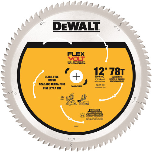 Miter Saw Blades | Dewalt DWAFV31278 12 in. 78T Miter Saw Blade image number 0
