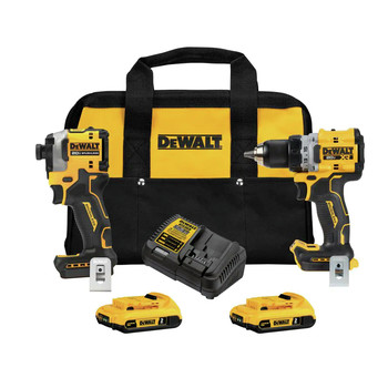 COMBO KITS | Dewalt 20V MAX XR Brushless Lithium-Ion 1/2 in. Cordless Drill Driver and Impact Driver Combo Kit with (2) Batteries - DCK2051D2