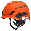 Hard Hats | MSA 10194789 V-Gard H1 Fas-Trac III Pivot Trivent ANSI EN12492 Safety Helmet -  Orange image number 0