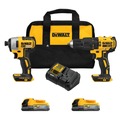 Combo Kits | Dewalt DCK274E2 20V MAX Brushless Lithium-Ion 1/2 in. Cordless Hammer Drill Driver and 1/4 in. Impact Driver Combo Kit with 2 POWERSTACK Batteries (1.7 Ah) image number 0