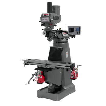 JET JTM-4VS 230/460V Variable Speed Milling Machine with ACU-RITE 200S DRO/X and Y-Axis Powerfeeds/Power Draw Bar - JT9-690230