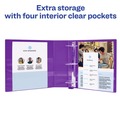  | Avery 79777 3 One Touch EZD Rings 2 in. Capacity 11 in. x 8.5 in. Heavy-Duty View Binder with DuraHinge - Purple (6/Carton) image number 5