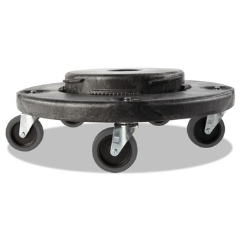 Rubbermaid Commercial 18.25 in. x 6.63 in. 250 lbs. Capacity Brute Quiet Dolly - Black - FG264043BLA