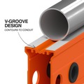 Levels | Klein Tools 93524MAG 24-Inch Box Level, Magnetic Box Beam Bubble Level, 3 Vials, High Visibility Orange, Aluminum Body, V-Groove and Magnet Track image number 5