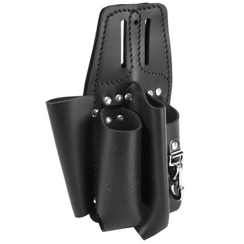 TOOL BELTS | Klein Tools Black Leather Tool Pouch for Belts - 5118C