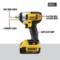 Dewalt DCF880HM2 20V MAX XR Brushed Lithium-Ion 1/2 in. Cordless Impact Wrench with Hog Ring Anvil Kit with (2) 4 Ah Batteries image number 2