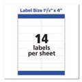 July Member-Exclusive Offer Save 10% off on One Item | Avery 05962 1.33 in. x 4 in. Easy Peel Address Labels with Sure Feed Technology for Laser Printers - White (14/Sheet, 250 Sheets/Box) image number 1