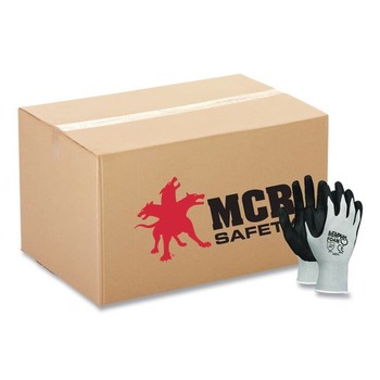 EMERGENCY RESPONSE | MCR Safety Economy Foam Nitrile Gloves - Medium Gray/Black (1 Dozen) - 9673M
