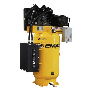 EMAX Silent Air Industrial 10 HP 80 gal. V4 2-Stage 1-Phase 38 CFM Air Compressor with EFKIT008AWBS Maintenance Kit - ESS10V080V1K
