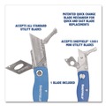 Knives | GreatNeck 12117 1 Standard 1 Mini Blade Folding Lock Back Utility Knife Set - Blue image number 4