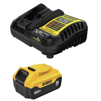 Factory Reconditioned Dewalt DCB205CR 20V MAX 5 Ah Lithium-Ion Battery and Charger Kit