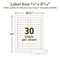July Member-Exclusive Offer Save 10% off on One Item | Avery 45366 0.66 in. x 3.44 in. EcoFriendly Permanent File Folder Labels - White (30/Sheet, 50 Sheets/Box) image number 7