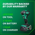 On Sale | Metabo HPT WH18DEXM 18V MultiVolt Lithium-Ion Brushless Cordless Impact Driver Kit (2 Ah) image number 6