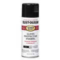Paint | Rust-Oleum 7779830 Stops Rust 12 oz. Aerosol Can Spray Paint - Gloss Black (6/Carton) image number 0