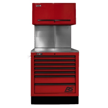 Homak 36 in. CTS Conversion Kit with Solid Backsplash - Red - RDCTS36003