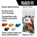 Electronics | Klein Tools VDV824-650 100-Piece Strain Relief Boots for RJ45 Data Plugs and CAT5e/CAT6 Cables - Assorted Colors image number 10