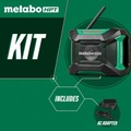 Speakers & Radios | Metabo HPT UR18DAQ4M MultiVolt 18V Lithium-Ion Cordless Bluetooth Radio (Tool Only) image number 9