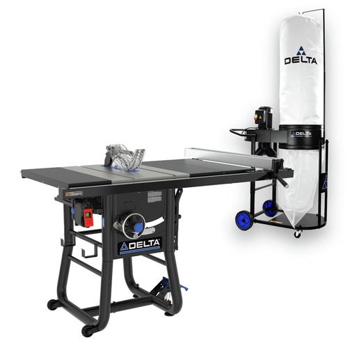Table Saws | Delta 36-5000T2D 30 in. Rip Capacity Contractor Table Saw with Steel Extensions and 1 HP Dust Collector image number 0