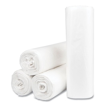 Inteplast Group High-Density 30 Gallon 30 in. x 36 in. Commercial Can Liners - Natural (500/Carton) - VALH3037N10