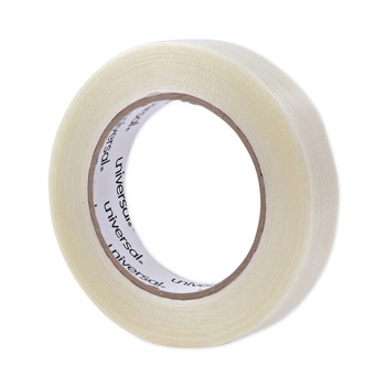 Universal UNV30024 3 in. Core 24 mm. x 54.8 m. #120 Utility Grade Filament Tape - Clear (1-Roll)