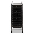 July Member-Exclusive Offer Save 10% off on One Item | Advantus 34007 1 Shelf 10 Drawers 13 in. x 15.38 in. x 37.75 in. Metal Portable Drawer Organizer - Matte Gray/Smoke image number 1