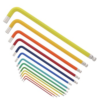 HAND TOOL SETS | Wiha Tools 13-Piece Ball End Color Coded Inch Hex L-Key Set - 66981