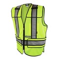 Safety Vests | Dewalt DSV421-XL/3X Class 2 Adjustable Breakaway Mesh Vest - Extra Large to Triple Extra Large, Green image number 0