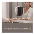  | Rubbermaid Commercial FG750411 AutoFoam 1100 ml 5.2 in. x 5.25 in. x 10.9 in. Touch-Free Dispenser - Black/Chrome image number 2