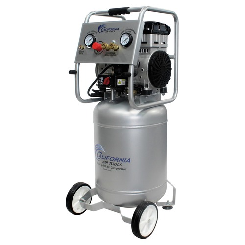 Portable Air Compressors | California Air Tools CAT-10020C-22060 2 HP 10 Gallon 220V 60 hz Ultra Quiet and Oil-Free Dolly Air Compressor image number 0