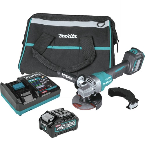 Angle Grinders | Makita GAG06M1 40V max XGT Brushless Lithium-Ion 4-1/2 in./5 in. Cordless Paddle Switch Angle Grinder Kit with Electric Brake and AWS (4 Ah) image number 0