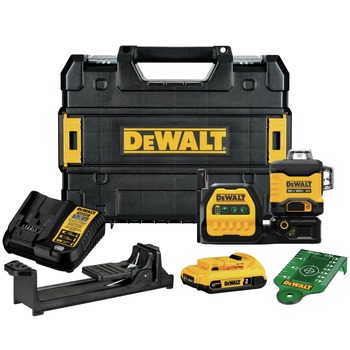 MEASURING TOOLS | Dewalt 20V MAX XR Lithium-Ion Cordless 3 x 360 Green Laser Kit (2 Ah) - DCLE34030G