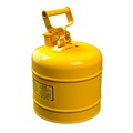 Gas Cans | Justrite 7120200 Type 1 2 Gallon Steel Safety Can for Diesel - Yellow image number 3