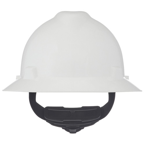 Hard Hats | MSA 475369 V-Gard Slotted Full-Brim Hard Hat with Fas-Trac III Suspension - White image number 0