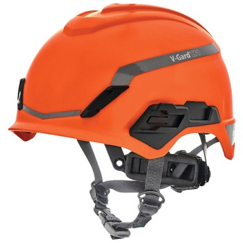 MSA V-Gard H1 Fas-Trac III Pivot Novent ANSI EN397 Safety Helmet -  Orange - 10194797