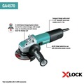  | Makita GA4570 7.5 Amp 4-1/2 in. Corded X-LOCK Angle Grinder image number 1