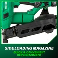 Coil Nailers | Metabo HPT NV1845DAM 18V MultiVolt Lithium-Ion Cordless Coil Roofing Nailer Kit (2 Ah) image number 4