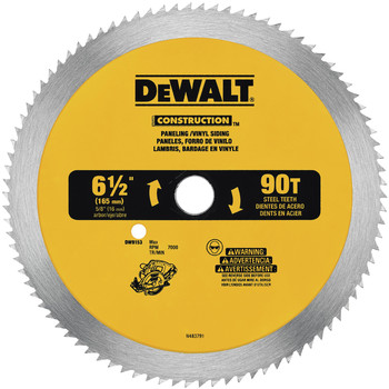 Dewalt 6-1/2 in. 90 Tooth Circular Saw Blade - DW9153