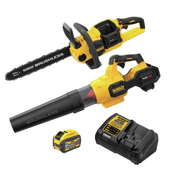 Dewalt DCBL772X1-DCCS670B 60V MAX FLEXVOLT Brushless Lithium-Ion Cordless Handheld Axial Blower and 16 in. Chainsaw Bundle (3 Ah)