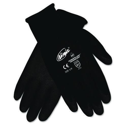 Work Gloves | MCR Safety N9699XL Ninja HPT PVC Coated Nylon Gloves - X-Large/Black (1-Dozen) image number 0