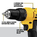 Dewalt DCD771C2 20V MAX Brushed Lithium-Ion 1/2 in. Cordless Compact Drill Driver Kit with 2 Batteries (1.3 Ah) image number 3