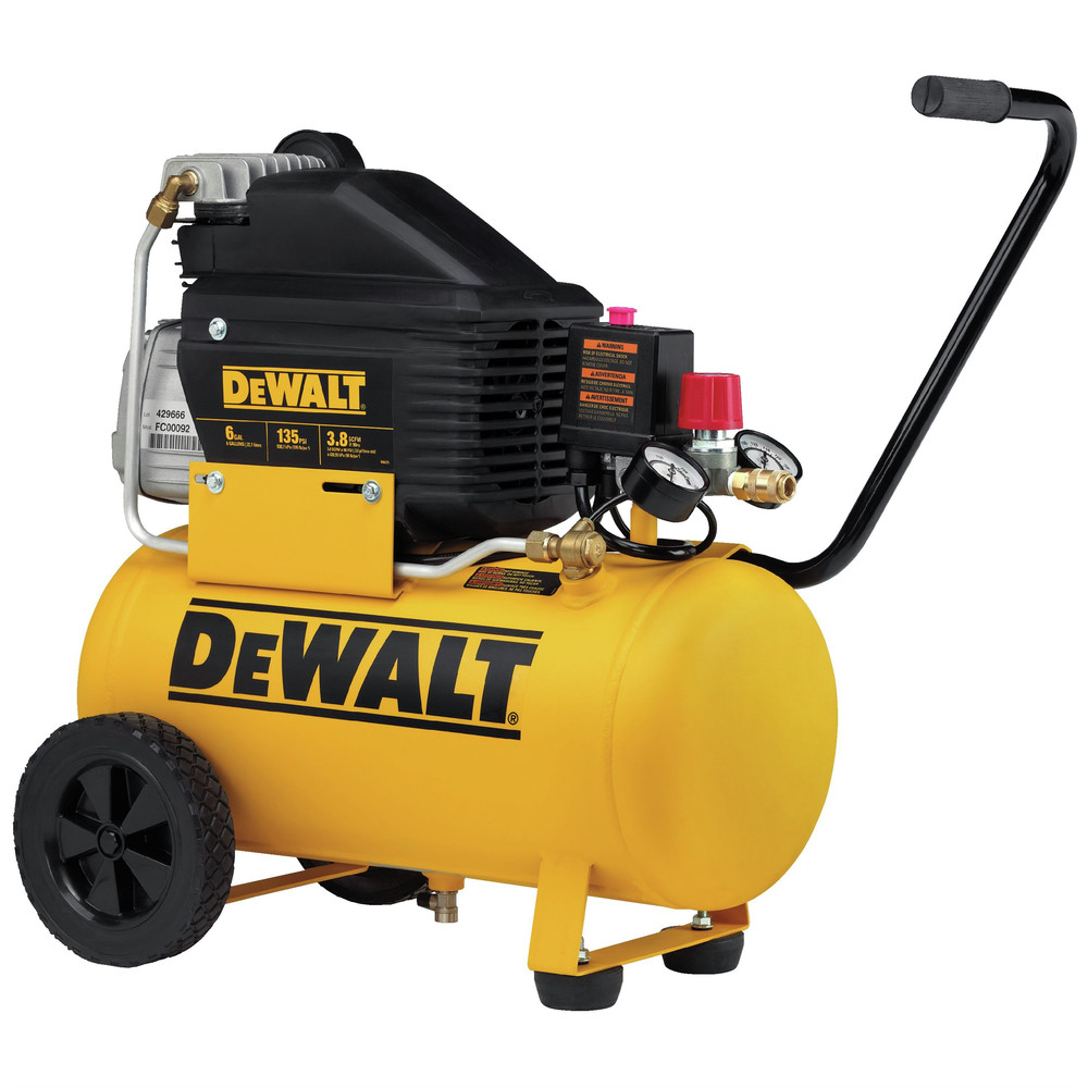 Dewalt 6 Gallon Wheeled Horizontal Air Compressor D55166