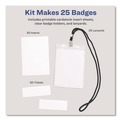 July Member-Exclusive Offer Save 10% off on One Item | Avery 08520 4.25 in. x 6 in. Top Load Lanyard-Style Badge Holder with Laser/Inkjet Inserts - White (25/Pack) image number 3