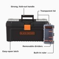 Tool Chests | Black & Decker BDST60096AEV 10-Compartment 16 in. Toolbox and Organizer image number 3