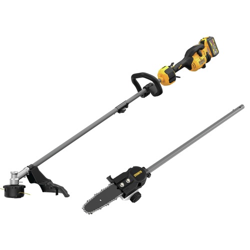 Outdoor Power Combo Kits | Dewalt DCST972X1WOAS6PS-BNDL 60V MAX Brushless Lithium-Ion 17 in. Cordless String Trimmer Kit (9 Ah) and Pole Saw Attachment Bundle image number 0