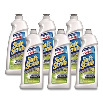 Soft Scrub 23400 15519 63 oz. Bottle Commercial Disinfectant Cleanser with Bleach (6/Carton)