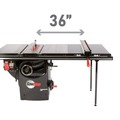 Table Saws | SawStop PCS175-ATGP36-SI 1.75 HP Professional Cabinet Saw with 36 in. Professional T-Glide Advance Rip Fence, Rails and Extension Table image number 1