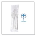  | Boardwalk BWK3COMBOKITPP 6.97 in. Plastic Mediumweight Fork/Knife/Spoon 3-Piece Cutlery Kit - White (250/Carton) image number 6